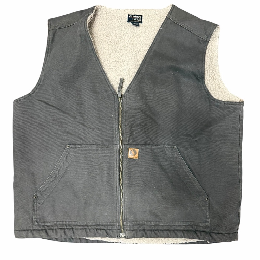 Guide Series Workwear Sherpa Lined Vest Men’s 2XL Heavyweight Canvas Work Vest